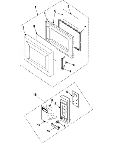 Control panel/door assembly