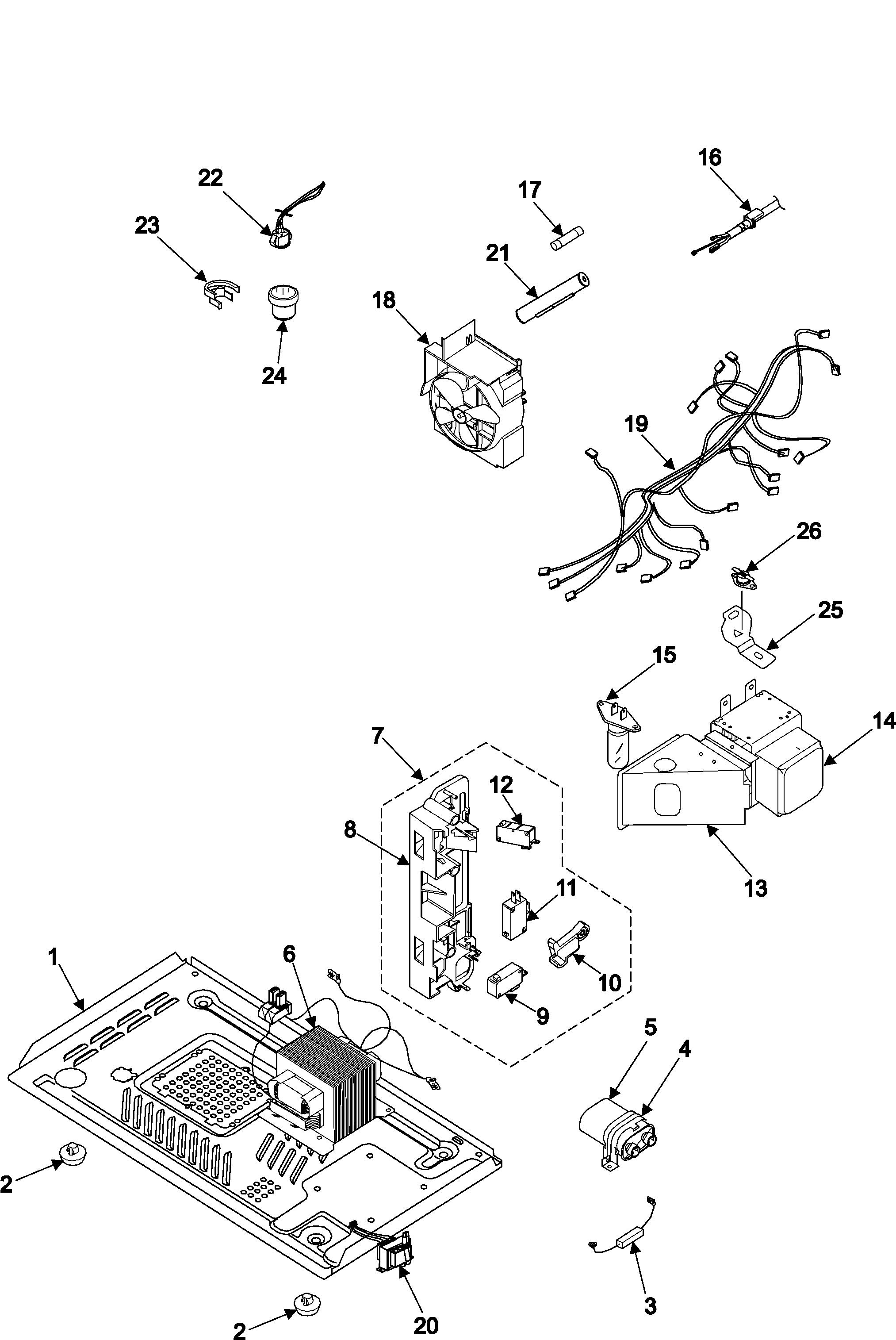 INTERNAL CONTROL/LATCH ASSY/BASE