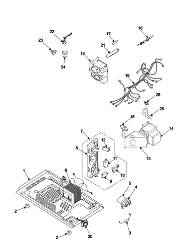 Internal control/latch assy/base