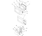 Samsung MW1030BA/XAA control panel/door assembly diagram