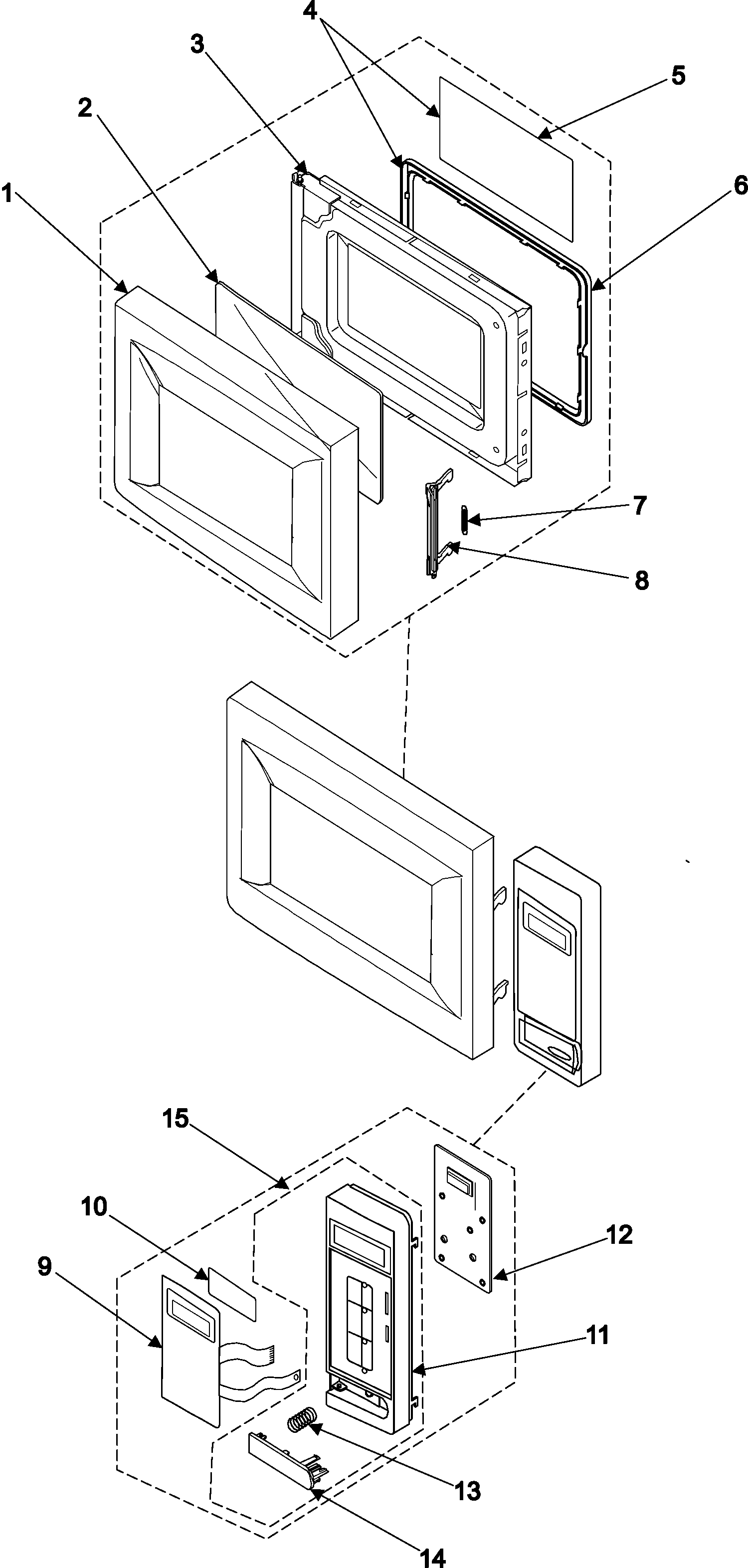 Control panel/door assembly