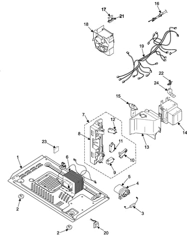 Internal control/latch assy/base