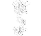 Samsung MW830WA/XAA control panel/door assembly diagram
