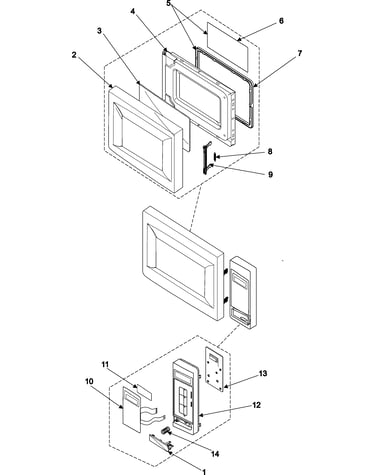 Control panel/door assembly