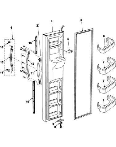 Freezer door