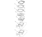 Samsung RS2623BB/XAA refrigerator shelves diagram