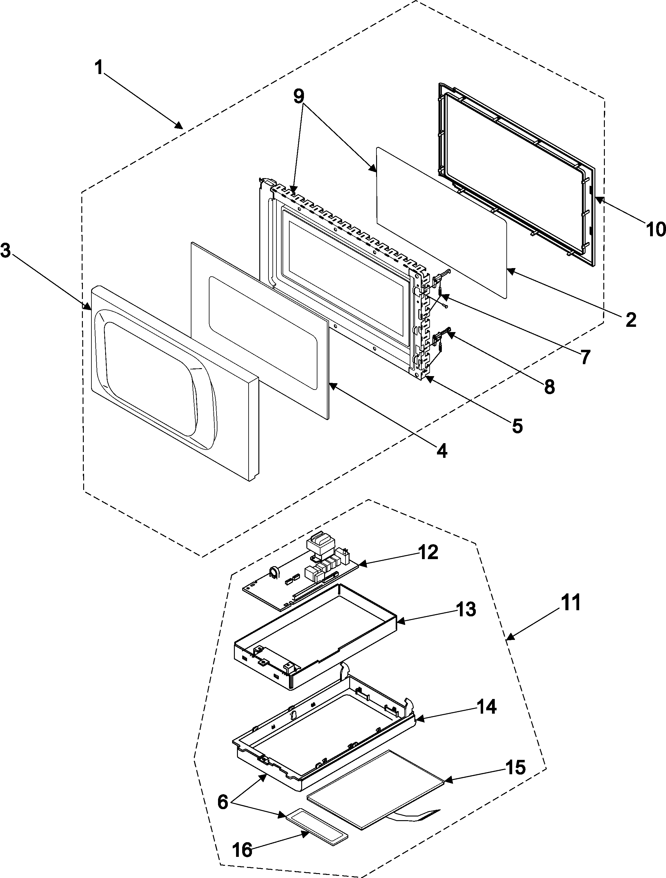 CONTROL PANEL/DOOR ASSEMBLY