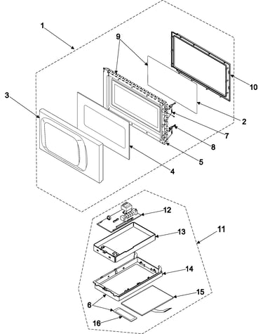 Control panel/door assembly