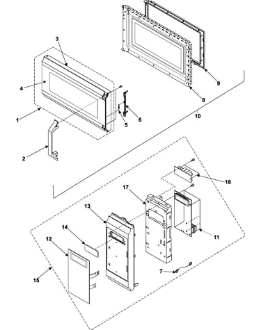 Control panel/door assembly
