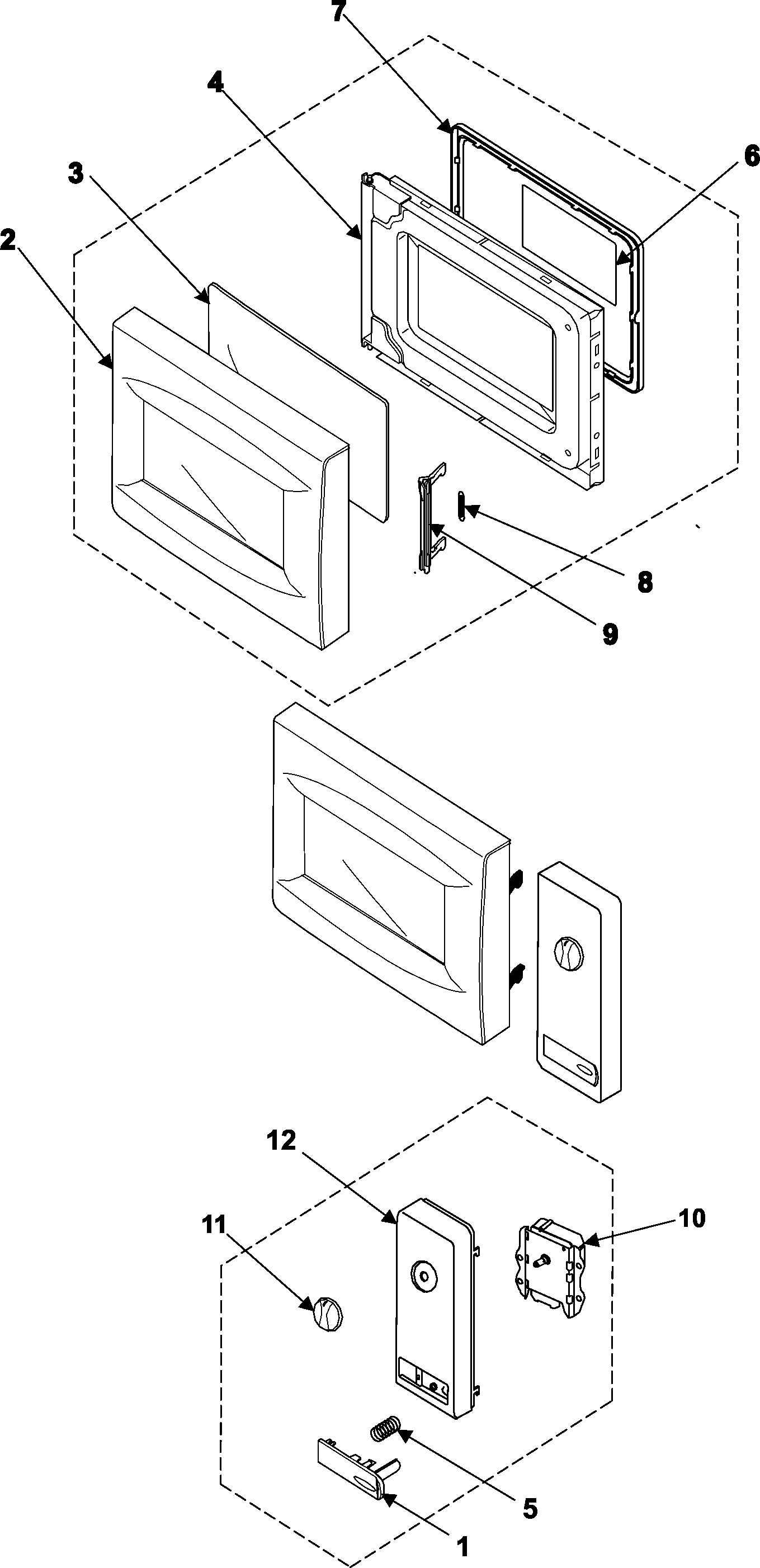 CONTROL PANEL/DOOR ASSEMBLY