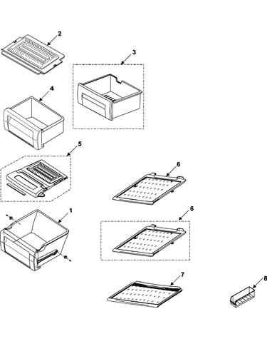 Refrigerator shelves