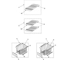 Samsung RS253BAWW/XAA freezer shelves diagram