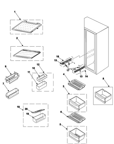 Refrigerator shelves