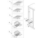 Samsung RS2644SL/XAA freezer shelves diagram