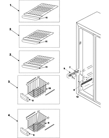 Freezer shelves