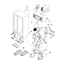 Samsung RS2545SH/XAA machine compartment & cabinet back diagram