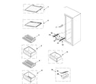 Samsung RS2545SH/XAA refrigerator shelves diagram