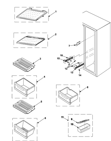 Refrigerator shelves