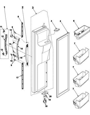 Freezer door