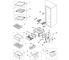 Samsung RS2777SL/XAA refrigerator shelves diagram