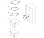 Samsung RS2666SL/XAA freezer shelves diagram