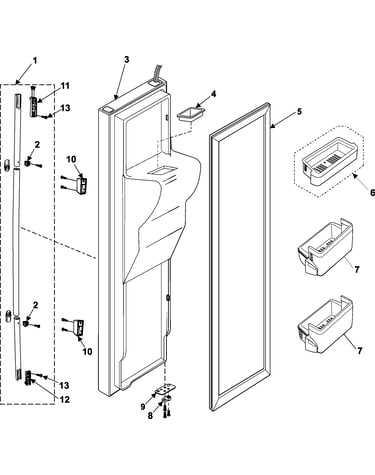 Freezer door