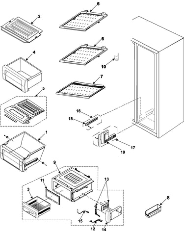 Refrigerator shelves