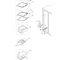 Samsung RS257BARB/XAA freezer shelves diagram