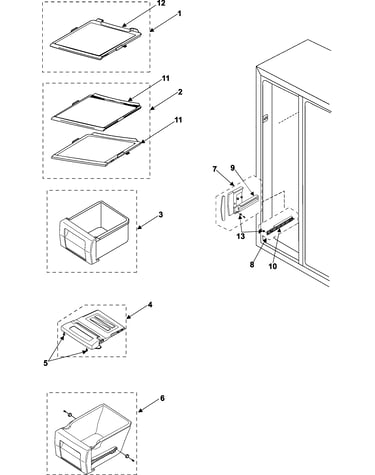 Freezer shelves