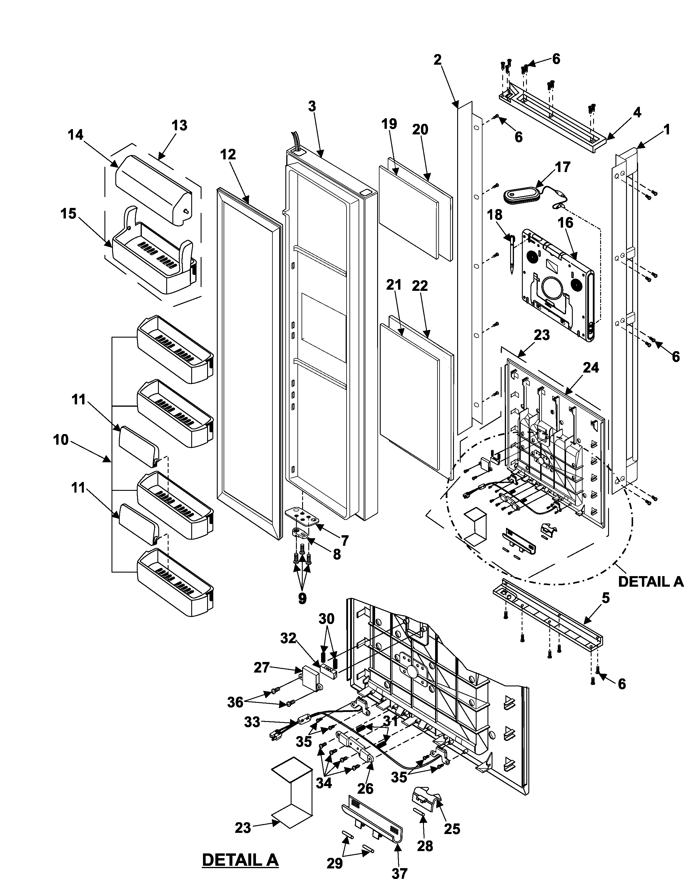 Refrigerator door