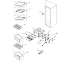 Samsung RH2777AT/XAA refrigerator shelves diagram