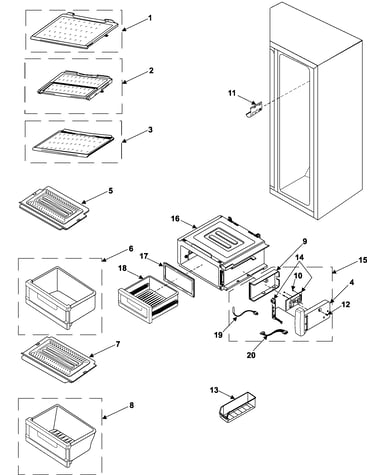 Refrigerator shelves