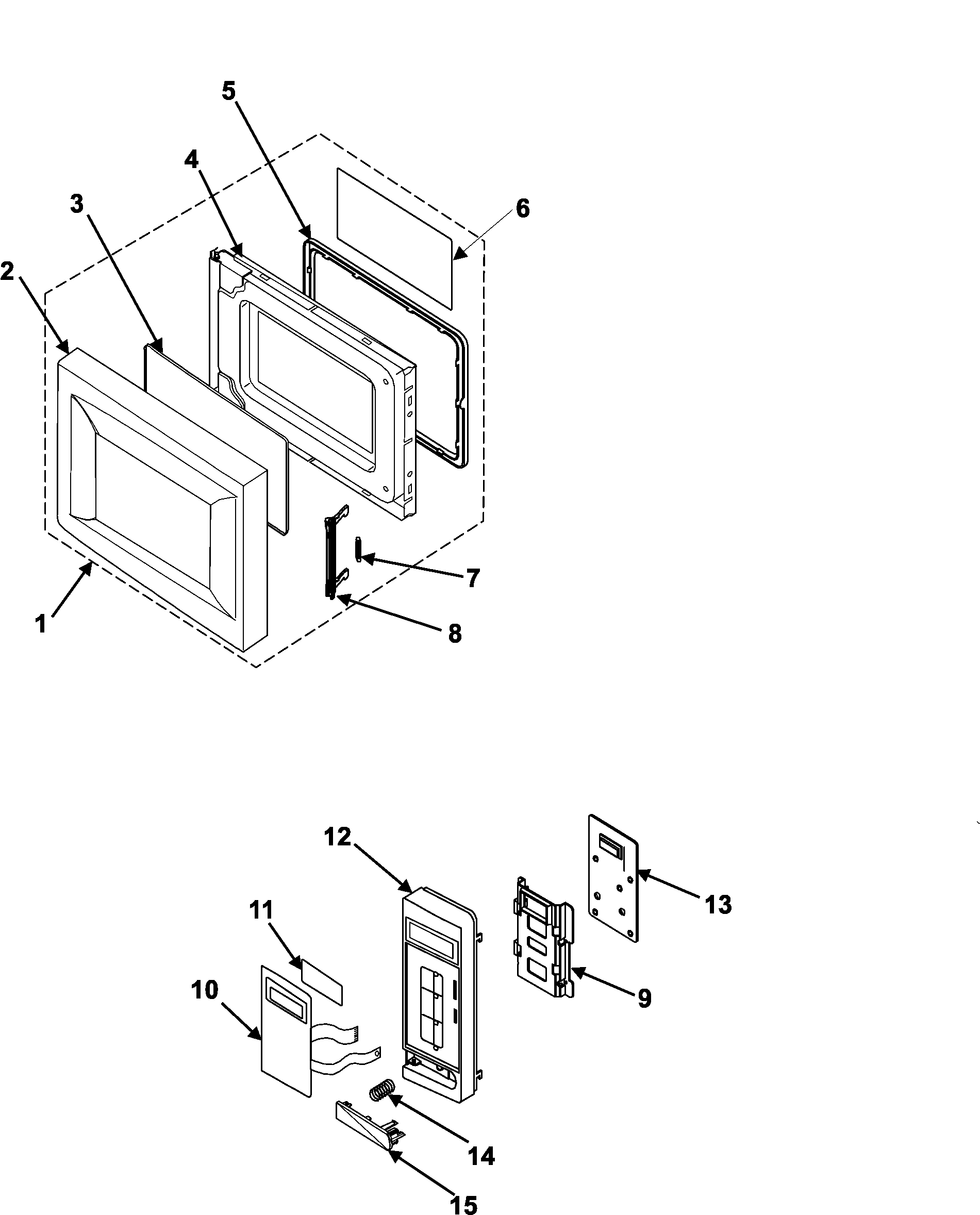 Control panel/door assembly