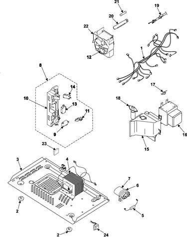 Internal control/latch asy/base