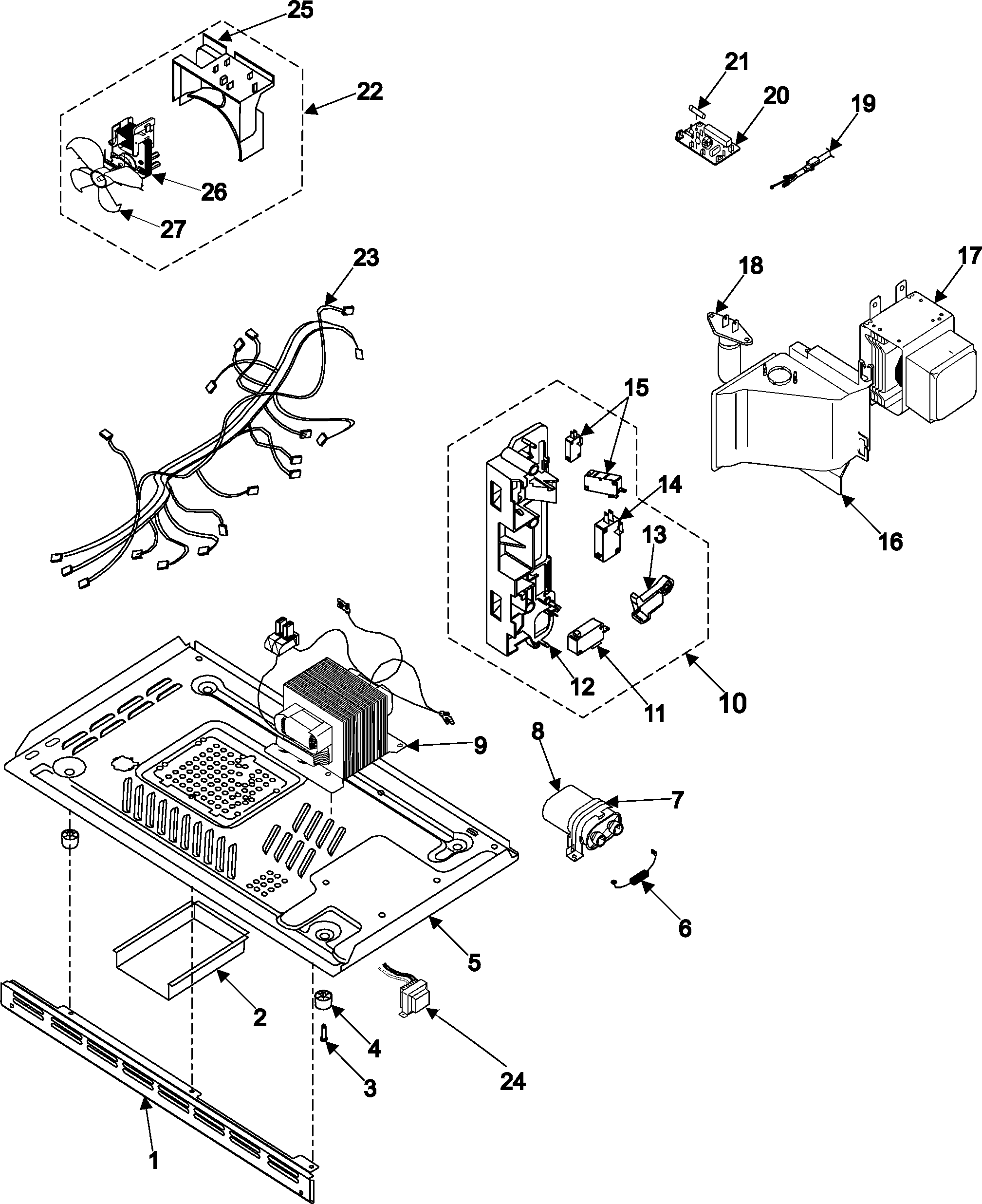Internal control/latch asy/base