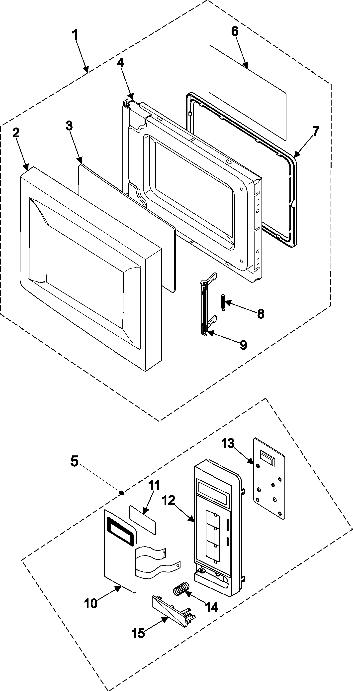 Control panel/door assembly