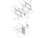 Samsung MW888STB/XAA control panel/door assembly diagram