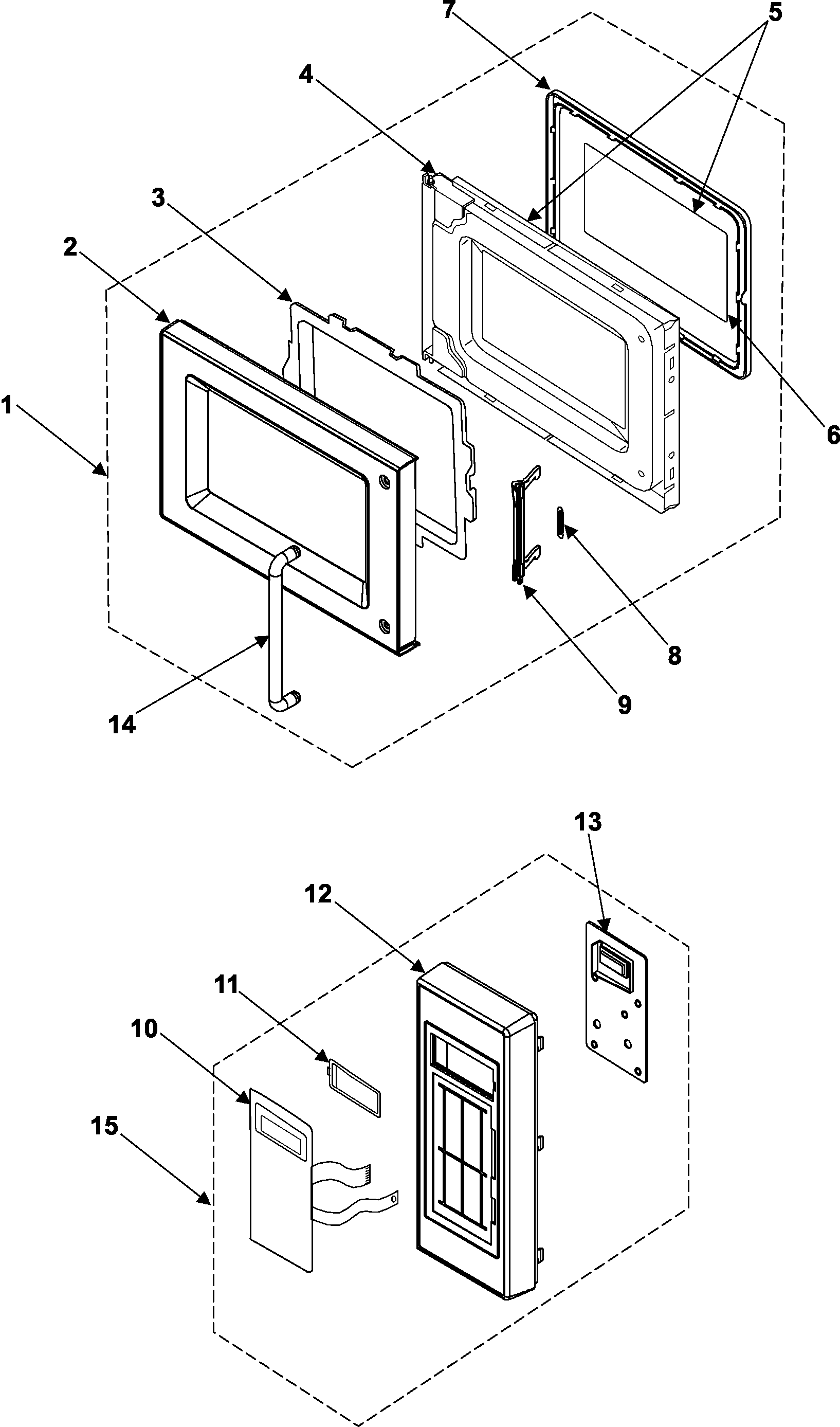 Control panel/door assembly