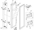 Samsung RS255BASB/XAA freezer door diagram