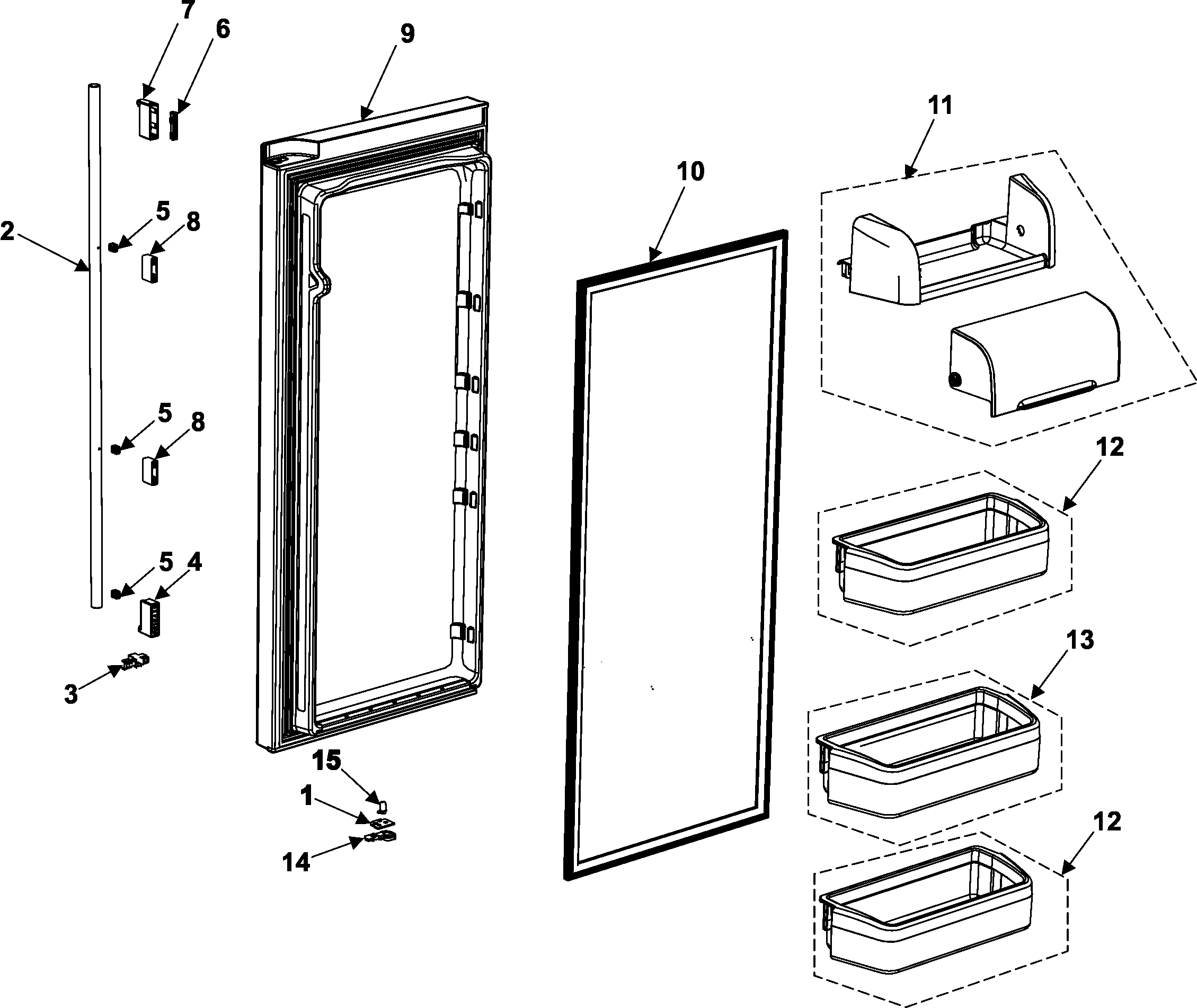 Refrigerator door
