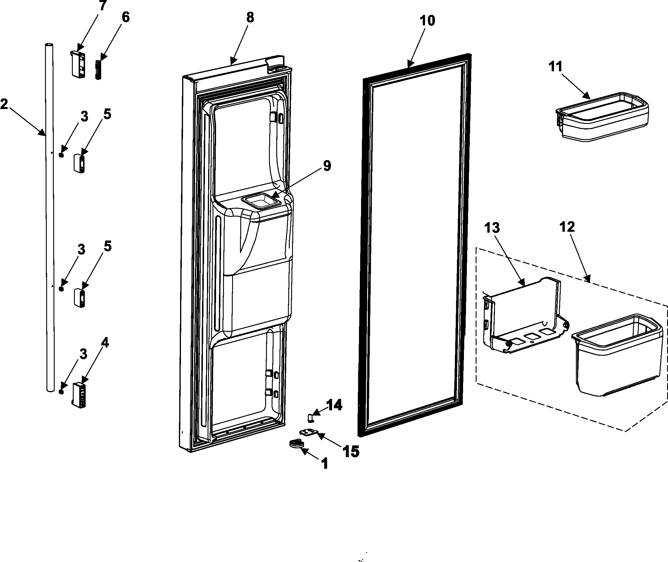 Freezer door