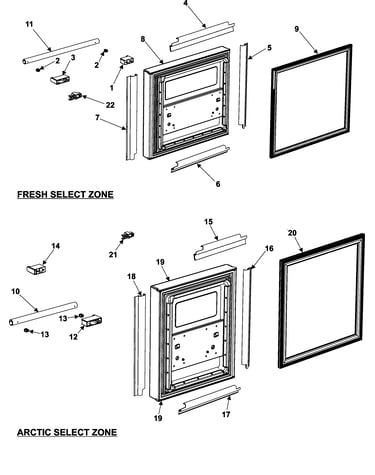 Arctic/fresh/select zone doors