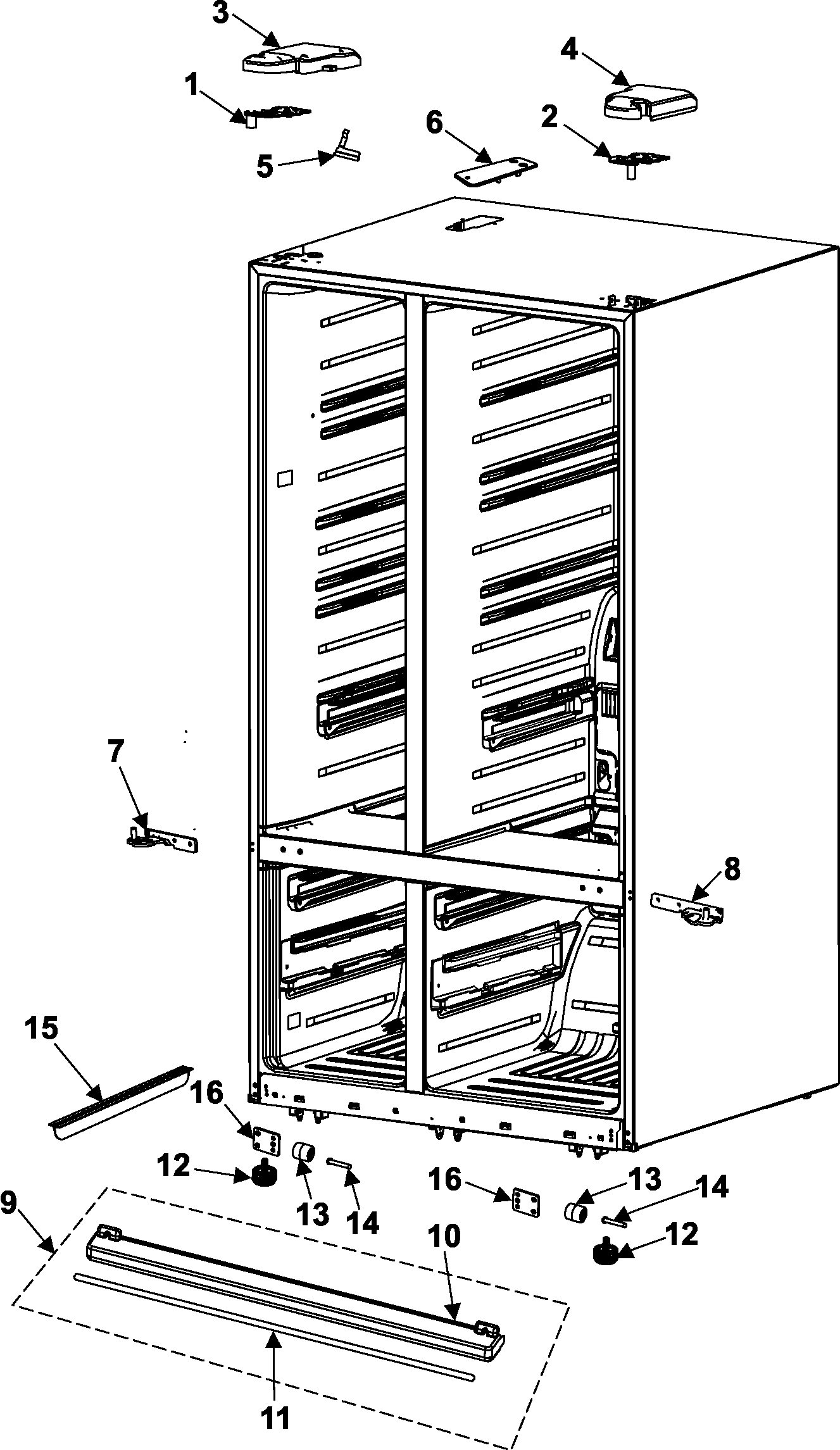Hinges/front wheels
