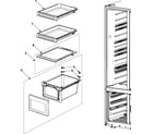 Samsung RM255BARB/XAA-00 freezer shelves diagram