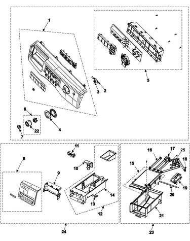 Control panel/housing-drawer