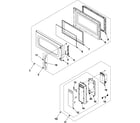Samsung SMH7174WE/XAA control panel/door assembly diagram