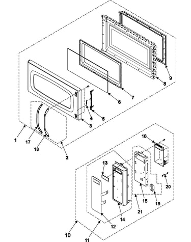 Control panel/door assembly