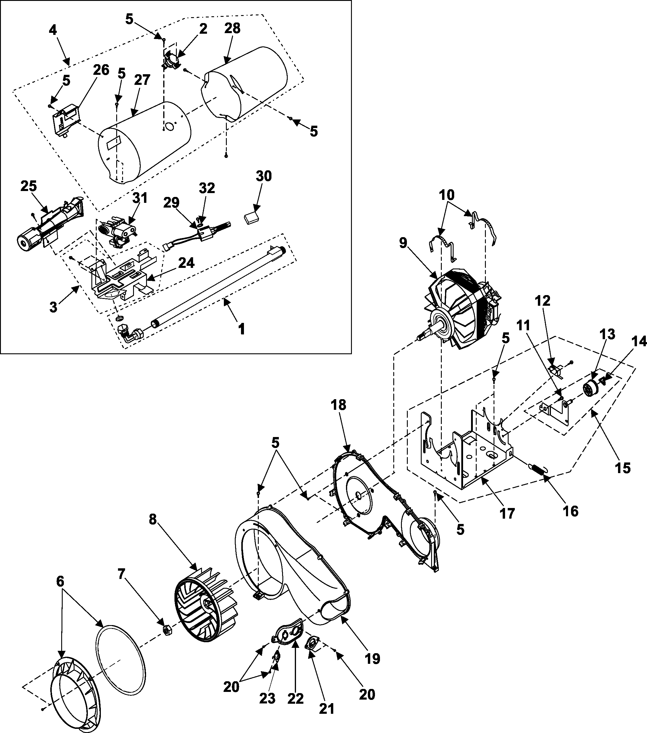 BLOWER/HEATER/MOTOR
