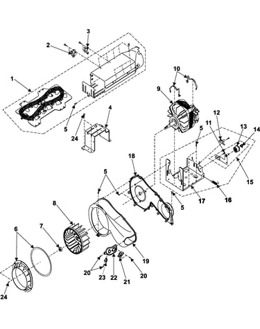Blower/heater/motor