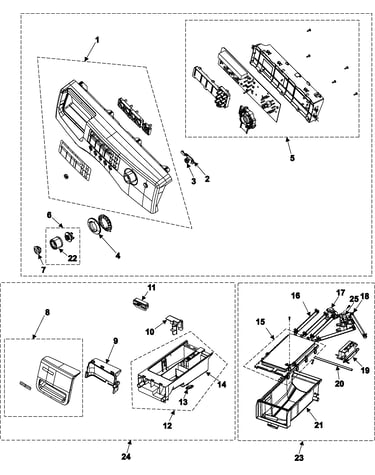 Control panel/housing-drawer